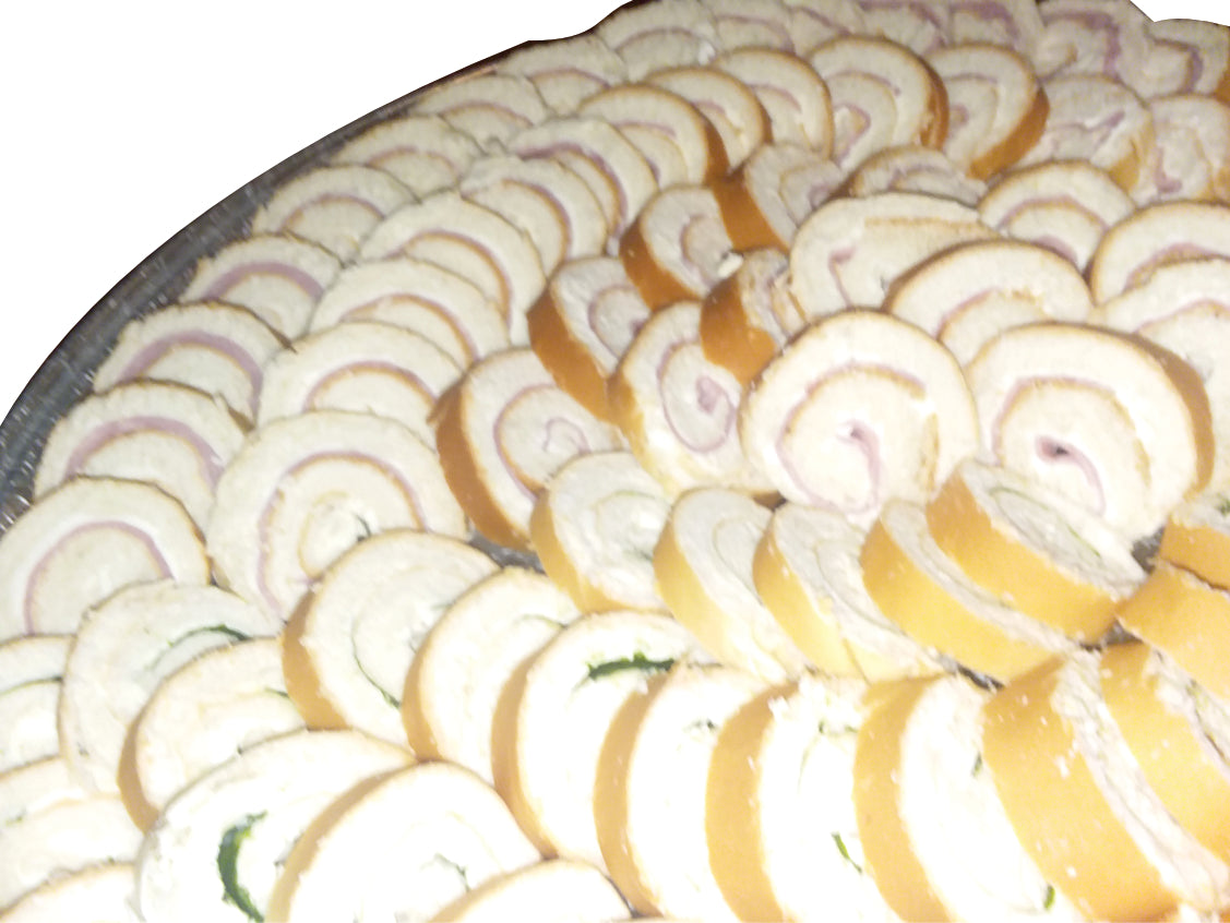 Canapes Sandwiches Cream Cheese, Ham, Salami, Turkey or Vegetarian 100 Pcs