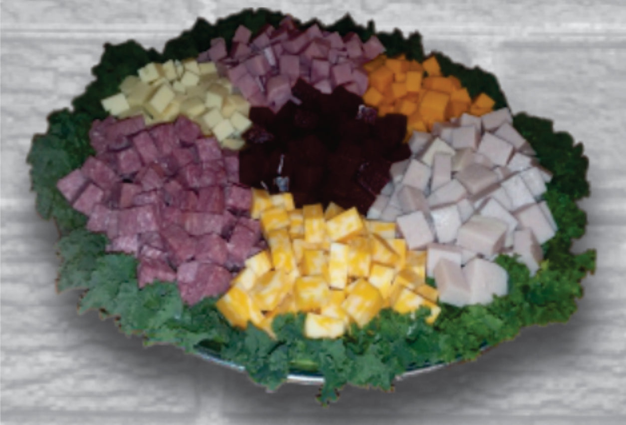 Assortment of Cold Cuts Ham, Turkey, Salami, 3 kinds of  Cheese and Guava Paste Serve* 25 to 30 guests