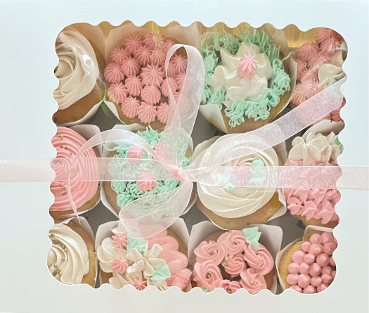 Vanilla Cupcakes with Colorful Frosting – Available in Packs of 12, 24, or 48