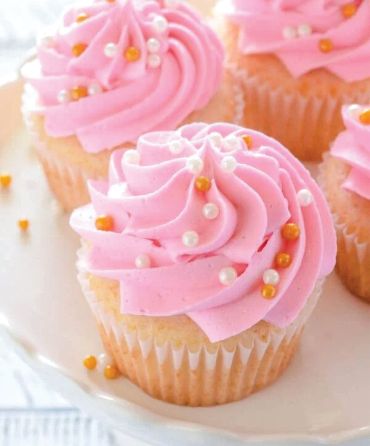 Vanilla Cupcakes with Colorful Frosting – Available in Packs of 12, 24, or 48