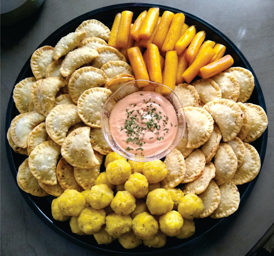 Assortment of Fried Foods Mofonguitos, Corn Rolls and Assortment of "Empanadillas" 100Pcs