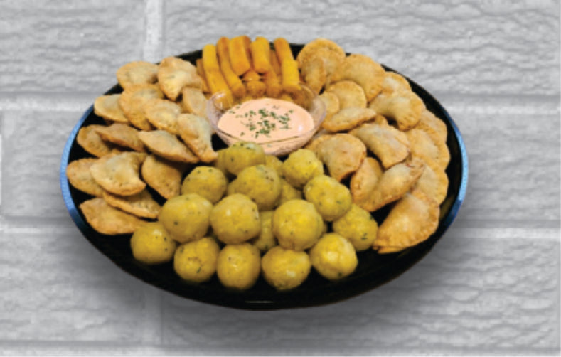Assortment of Fried Foods Mofonguitos, Corn Rolls and Assortment of "Empanadillas" 100Pcs