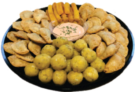 Assortment of Fried Foods Mofonguitos, Corn Rolls and Assortment of "Empanadillas" 100Pcs